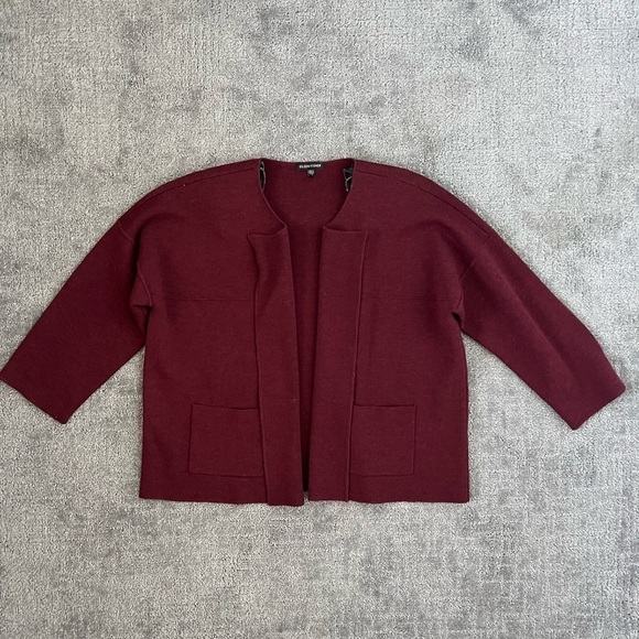 Eileen Fisher Knit Open Front Boxy Cardigan - Picture 1 of 4